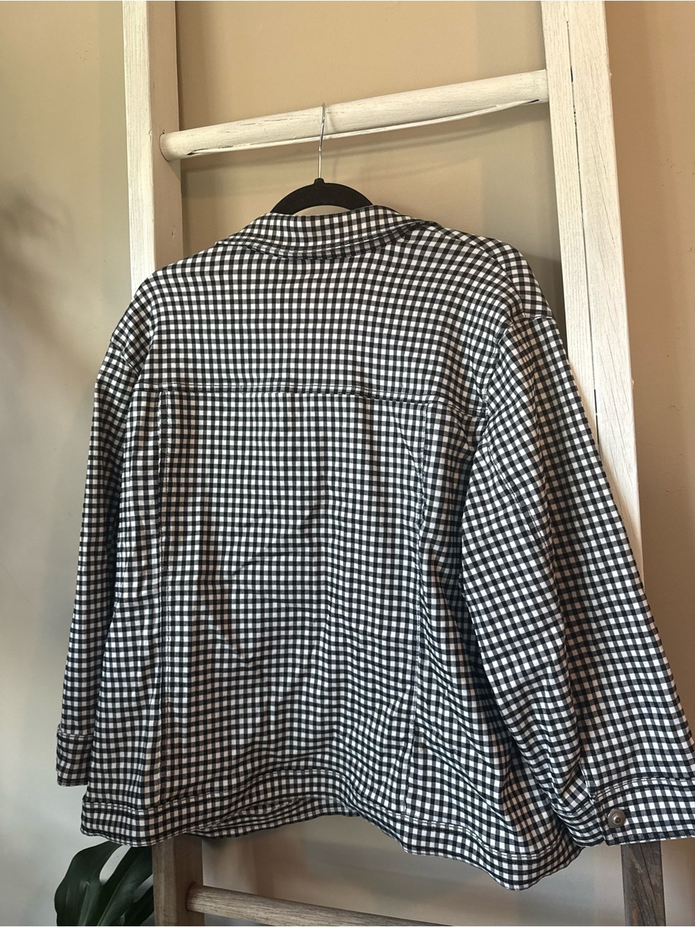 Ruby Rd. Black & White Gingham Button-Front Jacket - Picture 3 of 3